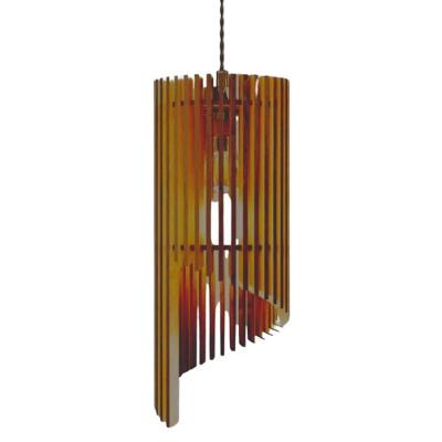 Luminária Teto Tipo Pendente Mística Mdf - Completa Cor: Marrom