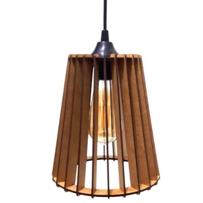 Luminária Teto Tipo Pendente Cairo Mdf - Completa Cor: Mdf Cru