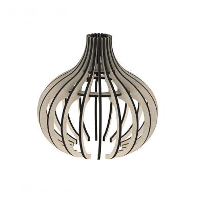 Luminária Teto Tipo Pendente Diana Mdf - Completa Cor: Mdf Cru