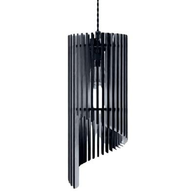 Luminária Teto Tipo Pendente Mística Mdf - Completa Cor: Preta