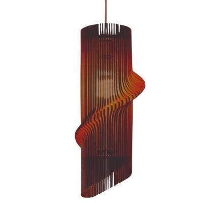 Luminária Teto Tipo Pendente Maia Mdf - Completa Cor: Marrom