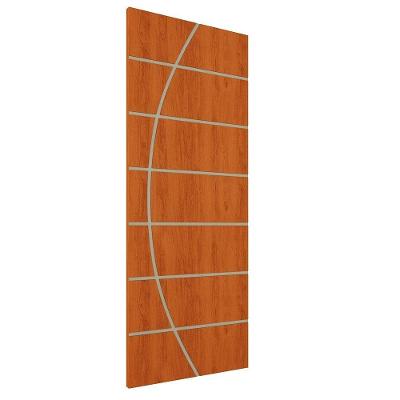 Kit 2 Portas De Madeira Frisada U.v 210cm X 90cm - R20c Mogno