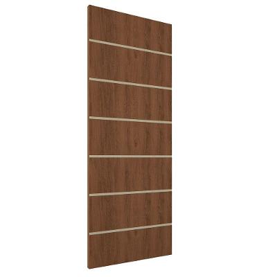 Kit 4 Portas De Madeira Frisada U.v 210cm X 80cm - R50vl Imbuia