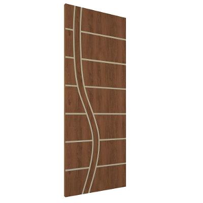 Kit 2 Portas De Madeira Frisada U.v 210cm X 80cm - R70ss Imbuia