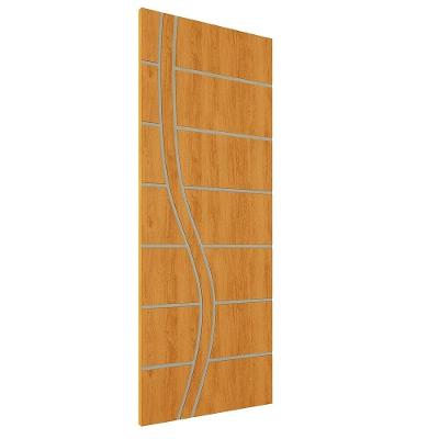 Kit 4 Portas De Madeira Frisada U.v 210cm X 80cm - R70ss Cerejeira