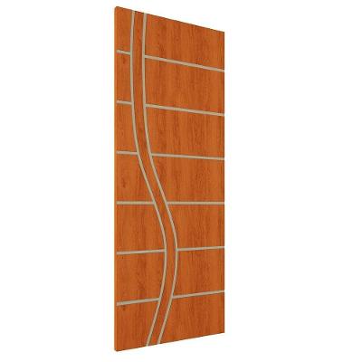 Kit 4 Portas De Madeira Frisada U.v 210cm X 90cm - R70ss Mogno