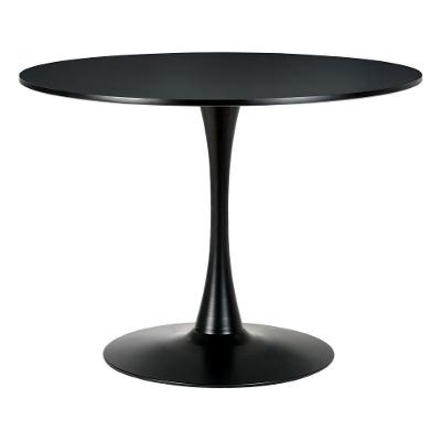 Mesa Saarinen Tulipa Redonda 100cm Tampo Madeira Preta 5 Lugares