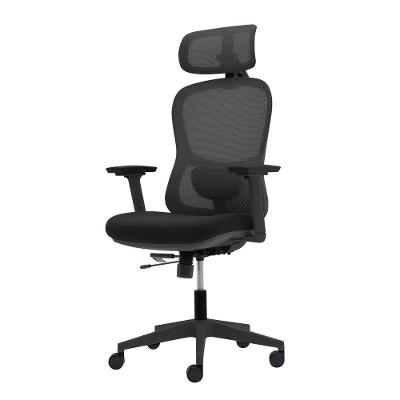 Cadeira Ergonômica NR 17 Presidente Prime Encosto Mesh Apoio De Cabeça E Braços Ajustáveis Preta