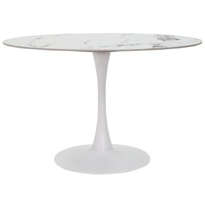 Mesa Saarinen Tulipa Jantar Oval 120x80cm Tampo Marmorizado