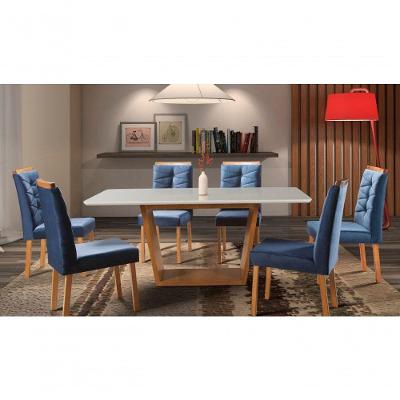 Sala De Jantar Completa 6 Cadeiras 1,80x0,90 Turim Art Salas