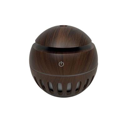 Umidificador Purificador De Ambientes Usb Bolinha Detalhe Vazado Ultrassonico Cor: Mogno Cor:mogno