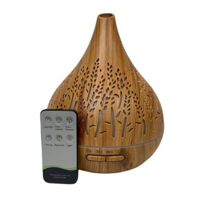 Umidificador Aromatizador Difusor De Aromas Eletrico Luminaria Led Controle Remoto Gota Floresta 500ml Marfim Holdmay