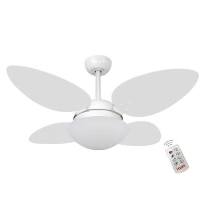 Ventilador Volare Petalo Quad Branco 127v E Controle Remoto