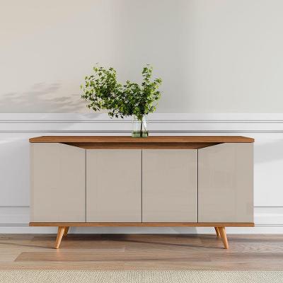 Balcão Buffet Grace Versátile Com 4 Portas 1,60 Off-white/cedro
