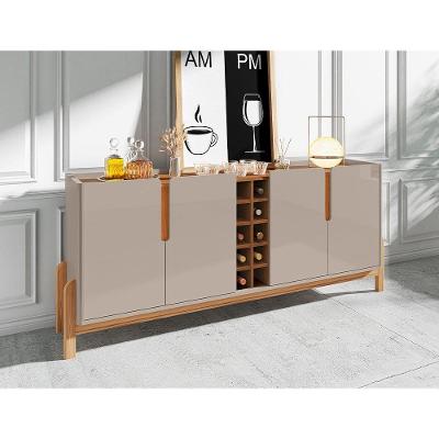 Balcão Buffet Lizz Com 4 Portas E Adega 1,90 Off-white/cedro