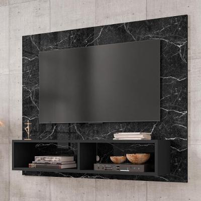 Painel Para Tv Tokyo Nero Marmorizado 2 Nichos