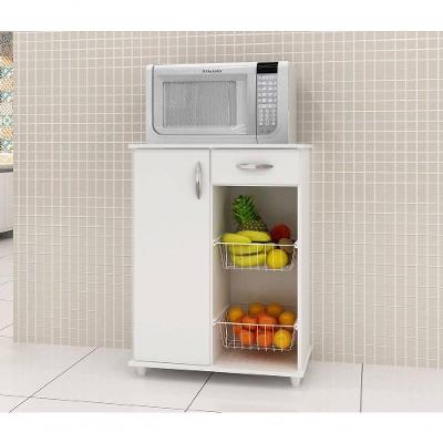 Balcão Com Fruteira 1 Porta E 1 Gaveta Belize Branco Notável Móveis Branco
