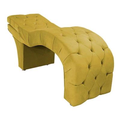 Maca Estofada Reclinável Sobrancelhas Cílios Suede Jade Amarelo