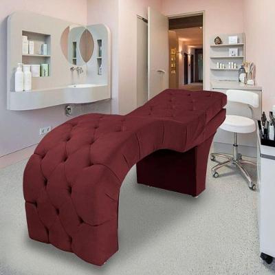 Maca Estética Estofada Reclinável Ergonômica Suede Vanessa Bordô