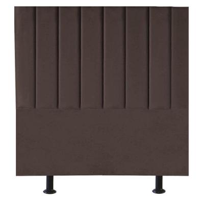 Cabeceira Estofada Cama Casal Queen Size 160 Cm Maria Linho Marrom