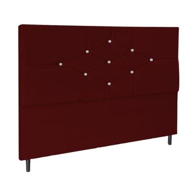 Cabeceira Cama Solteiro 90cm Camboriú Suede Marsala E Frame