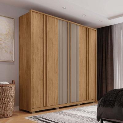 Guarda Roupas 6 Portas 4 Gavetas Mozart Caemmun Buriti/fendi