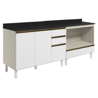 Balcao Com Tampo E Balcao Forno Mdf Kali Nicioli Bianco Toq Branco Uv