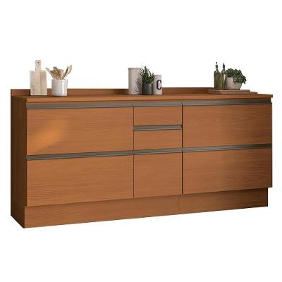 Balcao Com Tampo 120 Cm E Balcao Com Tampo 80 Cm Maxxi Kappesberg Canela