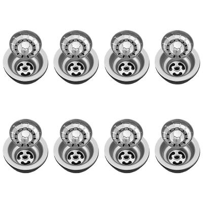 Válvula Para Pia Kit 8 Aço Inox 3.1/2 G01 Cromado - Mpozenato