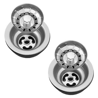 Válvula Para Pia Kit 2 Aço Inox 3.1/2 G01 Cromado - Mpozenato