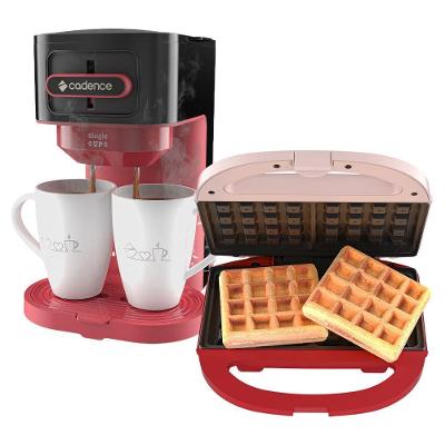 Kit Single Up Cadence Cafeteira E Máquina De Waffles 220V