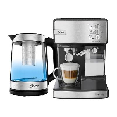 Kit Inox Cafeteira Espresso Nova Primalatte E Chaleira Oster Tea 110V