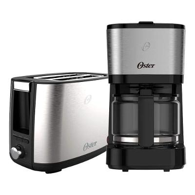 Kit Inox Cafeteira 0,75L E Torradeira Oster 110V