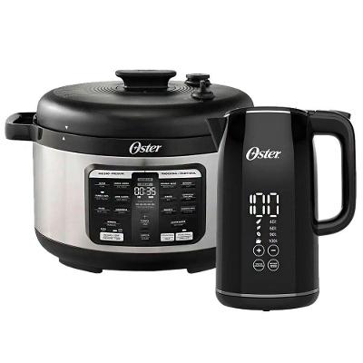 Kit Panela De Pressão Elétrica 5,7L E Chaleira Digital Oster 1,7L 220V