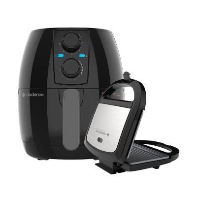 Kit Fritadeira 3L Cadence E Sanduicheira Prime Inox 220V