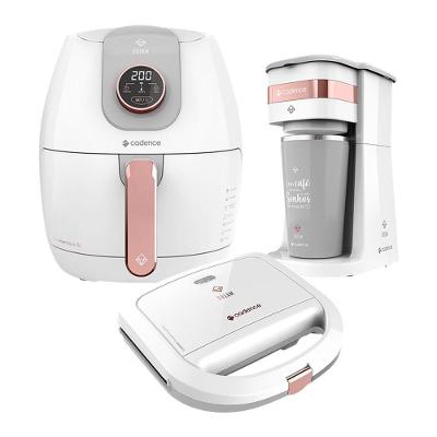 Kit Cadence Dream Rosé Gold - Fritadeira - Cafeteira - Sanduicheira 220V