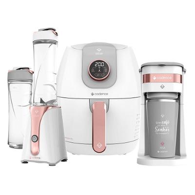 Kit Cadence Dream Rosé Gold Fritadeira Blender Cafeteira 110V