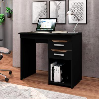 Mesa Home Office Para Computador Veneza Com Gavetas - Preto