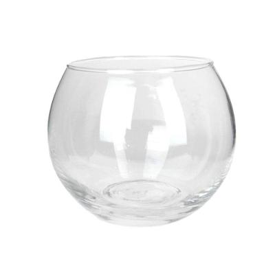 Vaso Vasinho Mini Aquário Redondo De Vidro 400ml Mesa Rt178726