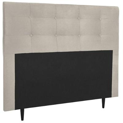 Cabeceira Estofada Cama Box Casal 140 Cm Irlanda Suede Bege