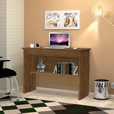 Escrivaninha Mesa Notebook Orquídea Multiuso Compacta Com Gaveta E Chave - Imbuia