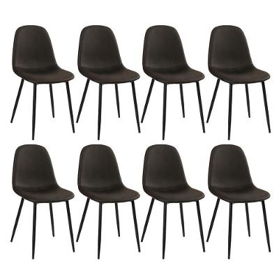 Kit - 8 X Cadeiras Estofadas Montana - Preto