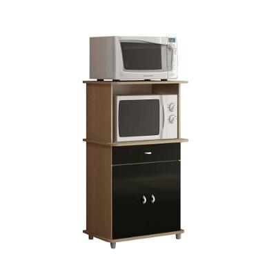 Balcão Micro-ondas 2 Portas Ba-30 Carvalho Preto Ditália