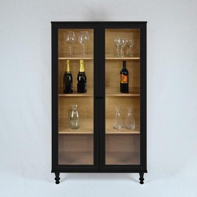 Cristaleira Estante Para Livros Ditália C/kit LuzE-957 Preto