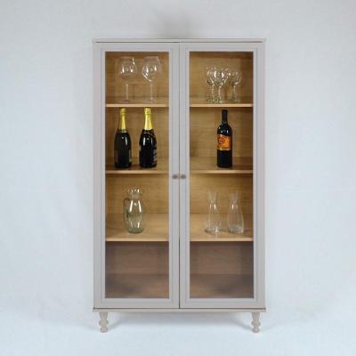 Cristaleira Estante Pra Livros Ditália C/kit Luz E-957 Cinza