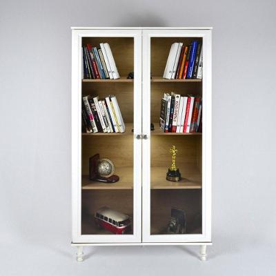 Cristaleira Estante Para Livros Ditália C/ Luz E-957 Branco