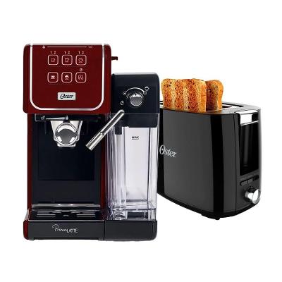 Kit Cafeteira Primalatte Touch Red E Torradeira Oster 220V