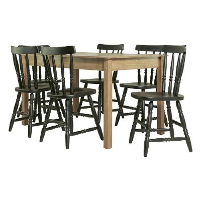 Mesa De Jantar Ditália Com 6 Cadeiras Ja-225 Cor:diamond Diamond