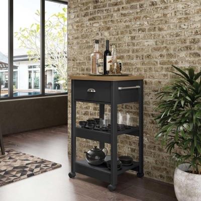 Gabinete Banheiro Ditália Ba-130 Cor:preto Preto