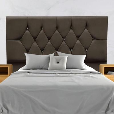 Cabeceira Para Cama Box Estofada King 195 Cm Suede Isabela Marrom